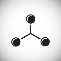 Molecule icon on background for graphic and web design. Simple vector sign. Internet concept symbol for website button or mobile app.