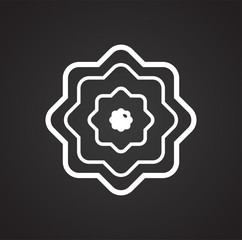 Cookie icon on background for graphic and web design. Simple vector sign. Internet concept symbol for website button or mobile app.