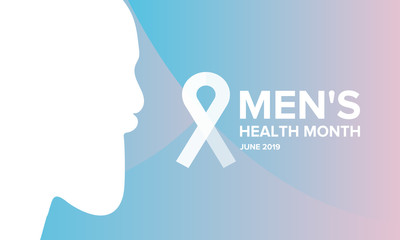 National Men's Health Month in June. Health education program. Celebrated annual in United States. Medical concept. Care and health. Poster, card, banner and background. Vector illustration