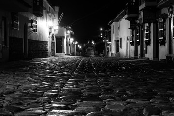 old town street at night