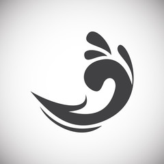Fototapeta premium Wave icon on background for graphic and web design. Simple vector sign. Internet concept symbol for website button or mobile app.