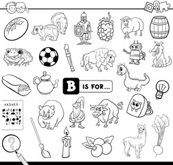 B is for educational task coloring book