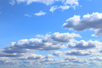 Beautiful cumulus clouds. Background. Landscape.
