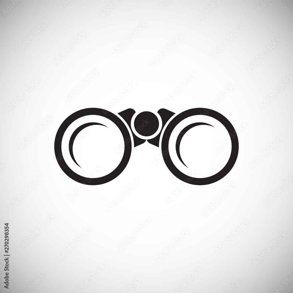 Poster binocular icon on background for graphic and web design. simple vector sign. internet concept symbol