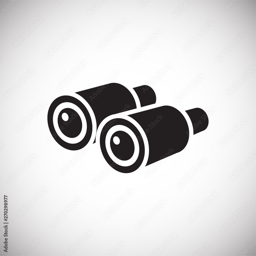 Poster binocular icon on background for graphic and web design. simple vector sign. internet concept symbol