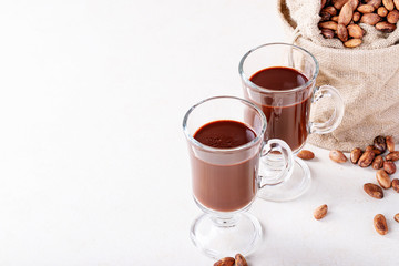 Homemade hot chocolate drink