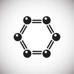 Molecule icon on background for graphic and web design. Simple vector sign. Internet concept symbol for website button or mobile app.