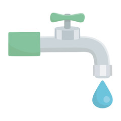 Water tap with drop design