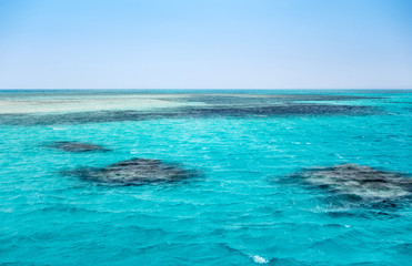 White Island Ras Mohamed National Park Snorkeling Boat Trip water background.