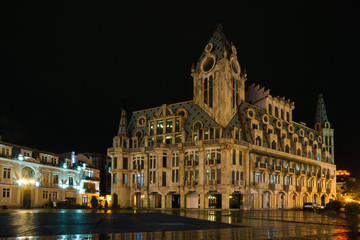 Fototapeta na wymiar Europa boulevard and piazza at night