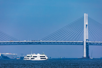 (神奈川県ｰ風景)臨港パークから見る横浜港風景９