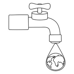 Water tap with drop design