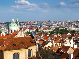 Obraz premium View from the Castle high above the city of Prague in the Czech Republic