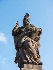 The stunning Charles Bridge links both side of the city of Prague across the River Vlatva.It is a pedestrian bridge  and has many statues along both sides of its length many with religious themes