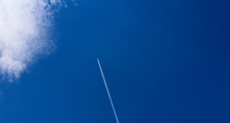 Sky with jet trail