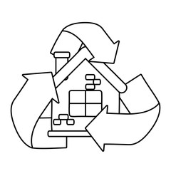 Recycle icon represented by arrows
