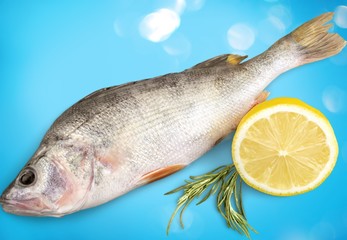 Fresh fish isolated on white