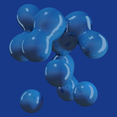3D Blue Abstract Spheres