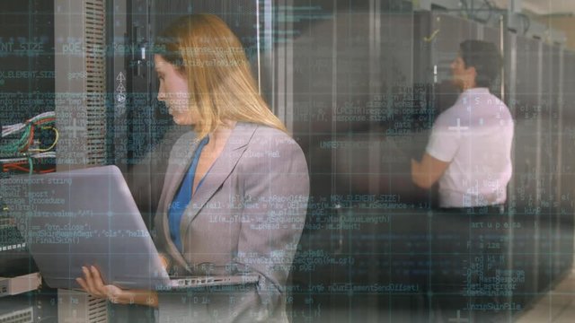 Cyber security check in a server room