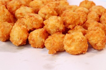 fried nuggets at street food