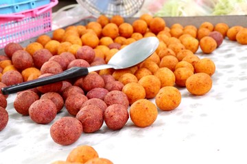 fried sweet potato at street food