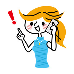 電話　女性　説明