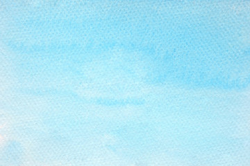 Watercolor background, art abstract blue watercolor painting textured design on white paper background