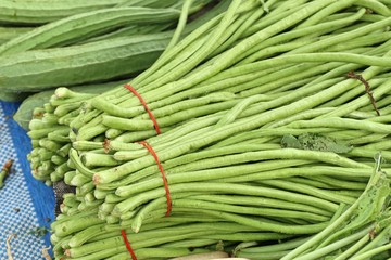 Long beans at the market