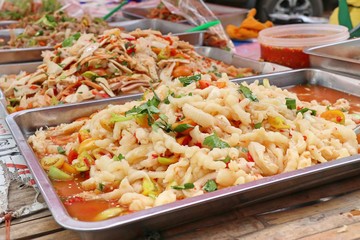 salad spicy at street food