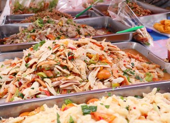 salad spicy at street food