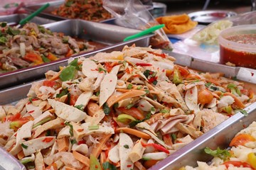 salad spicy at street food