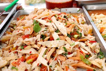 salad spicy at street food