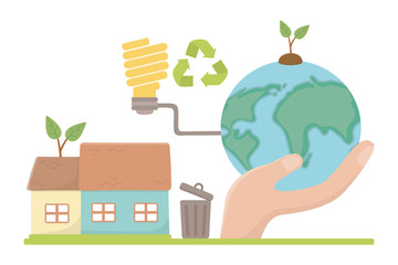 Eco city and save planet design