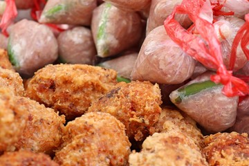 Fermented pork with fried rice spicy