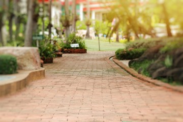 Fototapeta premium Kamienny chodnik w parku