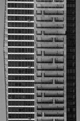 Fototapeta na wymiar Window Pattern in a High Rise Building