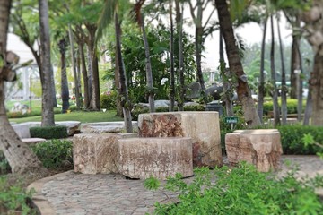 Vintage table and chair marble