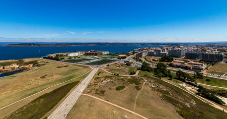 view of coruna in spain
