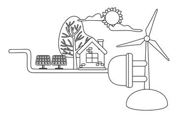 Wind mill and icon set design