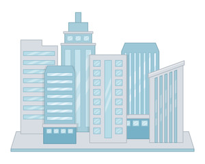 Fototapeta premium Isolated urban and modern building design