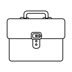 portfolio briefcase handle isolated icon