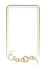 Vector vintage vertical rectangle frame with a beads decoration