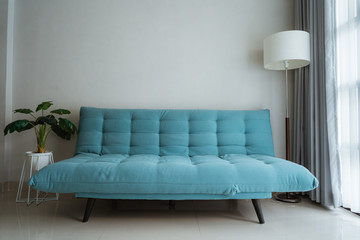 Fototapeta na wymiar soft color sofa in a clean family room
