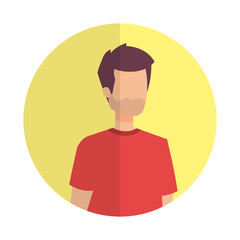 young and casual man character