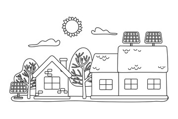 Isolated house and solar panel design