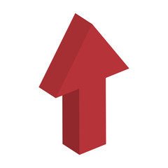 Fototapeta premium arrow up direction isolated icon