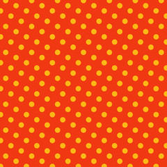 yellow dot patterns on orange background vector illustration 