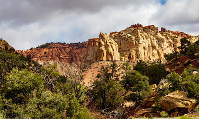 Fototapeta premium Clouds over the rocks