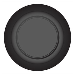 Black Disc Golf Disc Driver Vector Icon Illustration Graphic