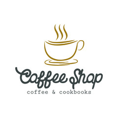 coffee vintage logo design rof cafe and shop